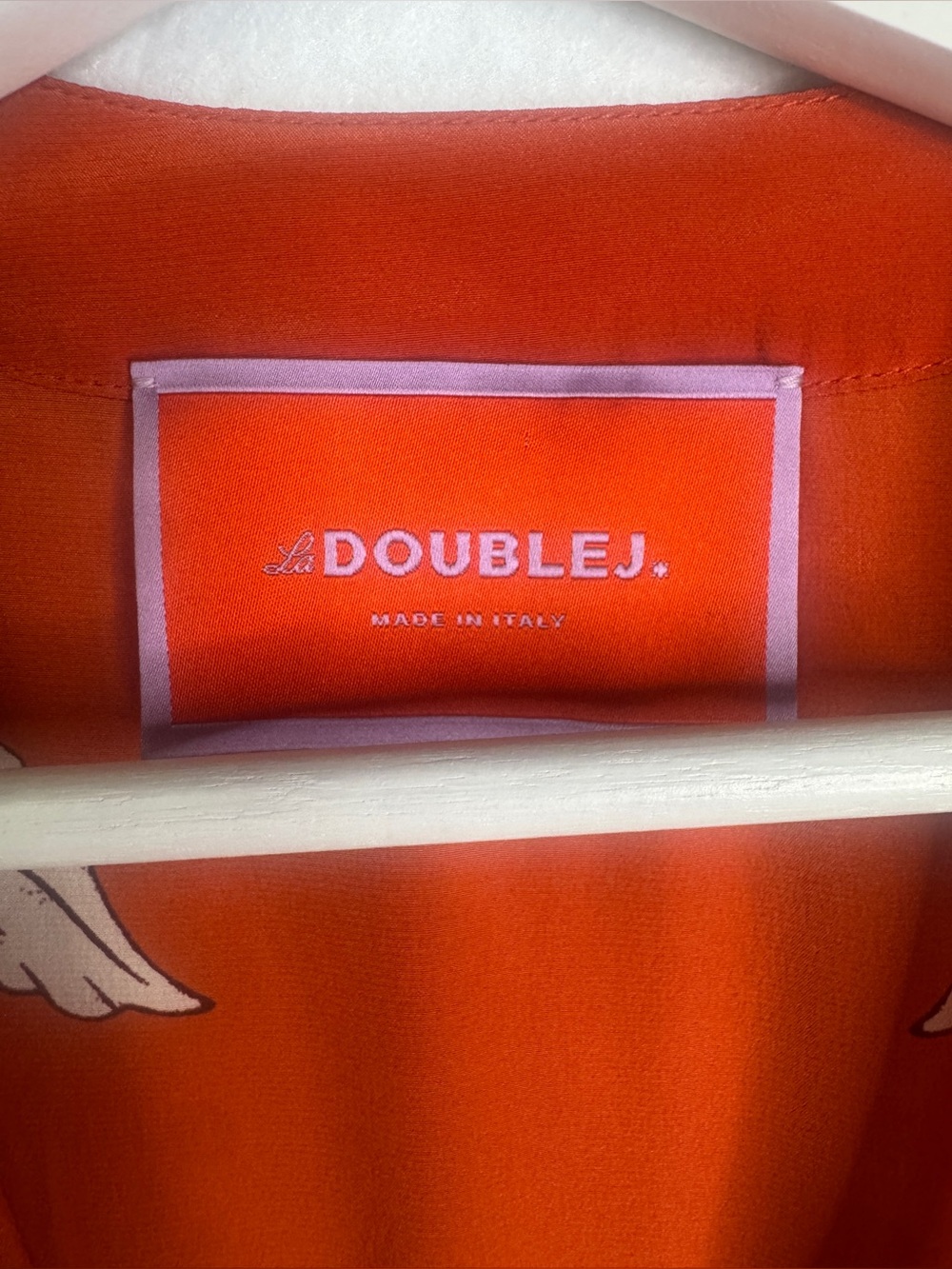 La DoubleJ Marlene Iris Placée Silk Orange Maxi Dress in Medium - Picture 8 of 15